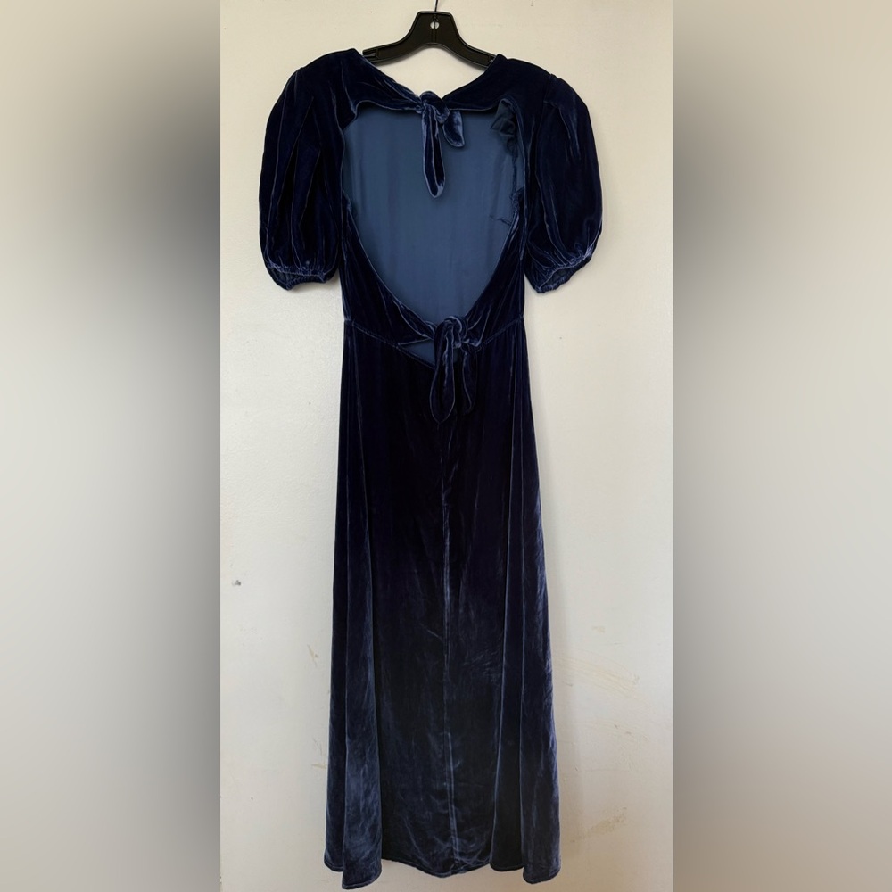 Reformation Livia Velvet Backless Midi Dress, pre-owned, size 0 - Picture 4 of 7